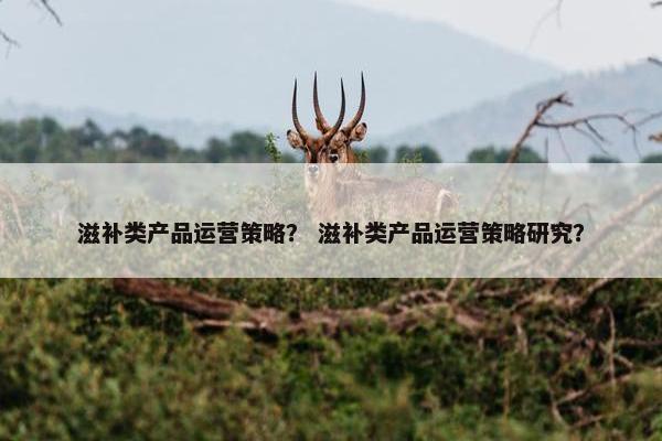 滋补类产品运营策略？ 滋补类产品运营策略研究？