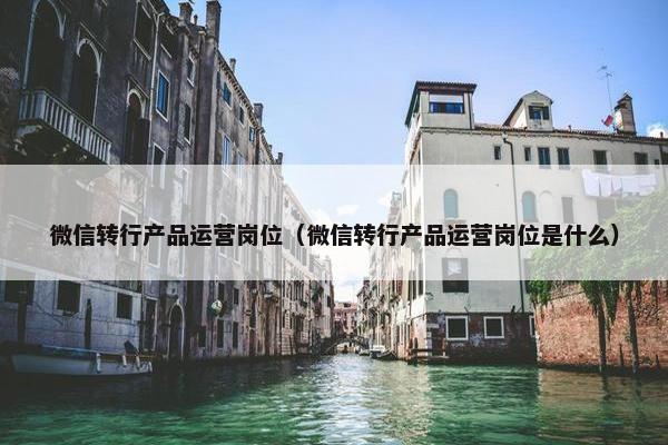 微信转行产品运营岗位（微信转行产品运营岗位是什么）