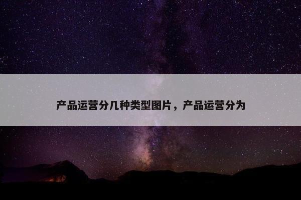 产品运营分几种类型图片,产品运营分为