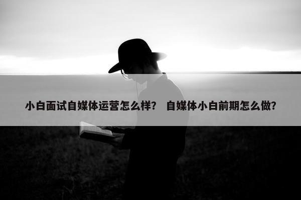小白面试自媒体运营怎么样？ 自媒体小白前期怎么做？