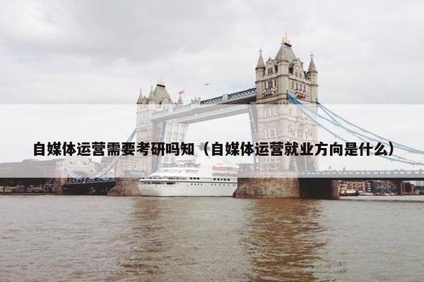 自媒体运营需要考研吗知(自媒体运营就业方向是什么)