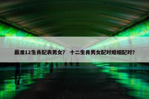 最准12生肖配表男女? 十二生肖男女配对婚姻配对?