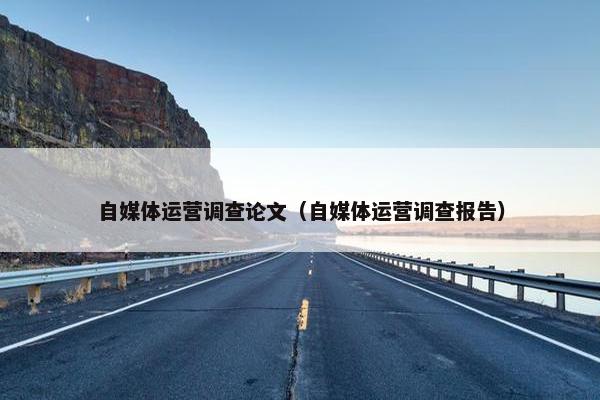 自媒体运营调查论文（自媒体运营调查报告）